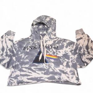 Pink Floyd Gray and White Tie-Dye Hoodie